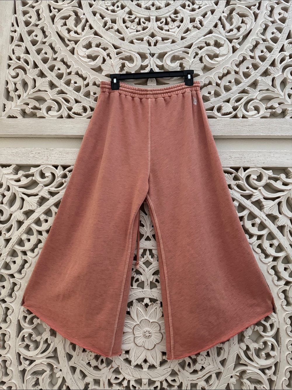 Free People Dusty Rose Wide-Leg Drawstring Sweatpants - Picture 5 of 7
